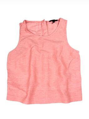 Banana Republic Linen Tank Top Coral Sleeveless Blouse Medium Coastal Minimalist